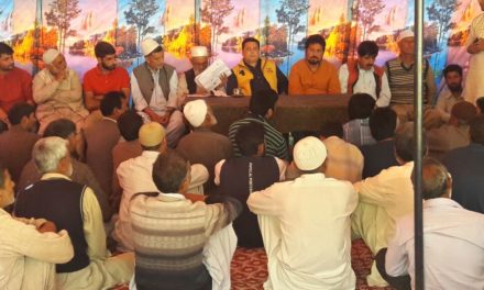 MLA Ganderbal Addressing party workers at Khanpora wakoora during Block level meeting