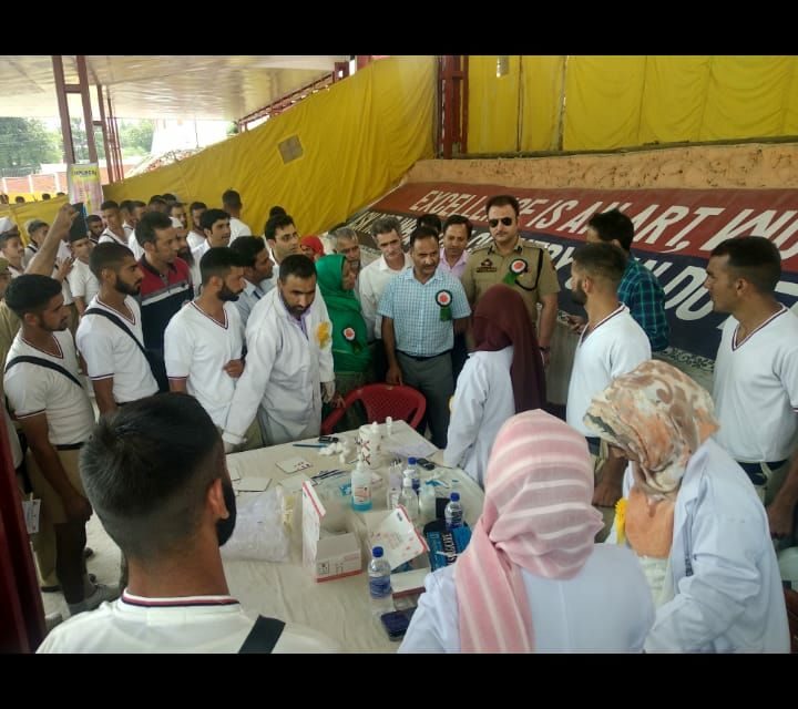 Mega Medical Camp held at Police Training School Manigam.