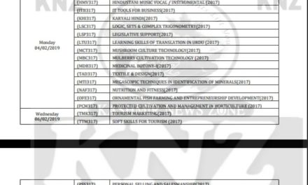 KU: BG 3rd Semester CBCS (Batch- 2017), Session January, 2019 for eligible Regular/Fresh Private Candidates of  Jammu