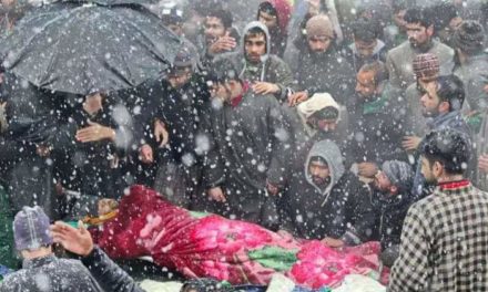 Thousands participate in multiple funeral prayers of slain Lashkar commander in Pulwama village