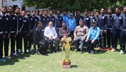 ADGP Armed J&K felicitates J&K Police Football Team