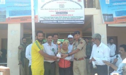 Closing ceremony of Inter- Block District level sports competition under “Khelo India” held at SK Stadium Bandipora