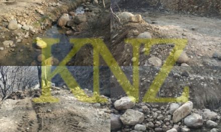 Accumulation of debris hampers construction of Upper-Wayil road,concerned department unmoved