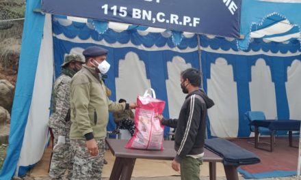 115 BN CRPF distributes ration among migrants and locals in Ganderbal amid Covid-19 lockdown