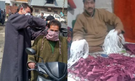 BJP District Ganderbal distribute free face masks