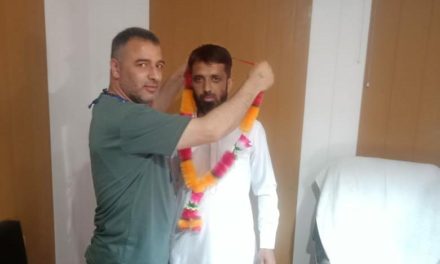 BJP district president Ganderbal congrats BJP candidate MC Ganderbal