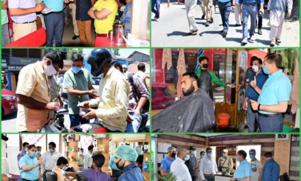 Permissible Activities of unlock-1 ;  DC Ganderbal visits various areas, reviews implementation of SOPs/guidelines