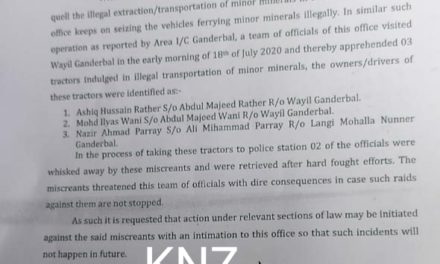 Geology and mining deparment Employees threatned and assaulted by mineral extractors in Ganderbal