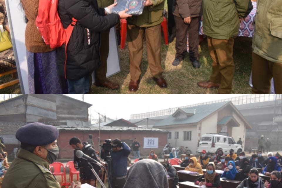 Srinagar Police distributes essential items among differently abled children