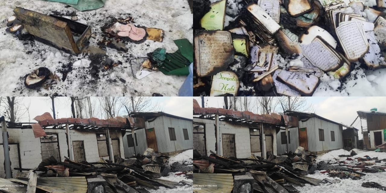 Couple of structures including a seminary gutted in Kashmir fire incidents