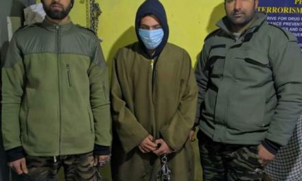 Ganderbal Police Arrested Drug peddler with bung patri