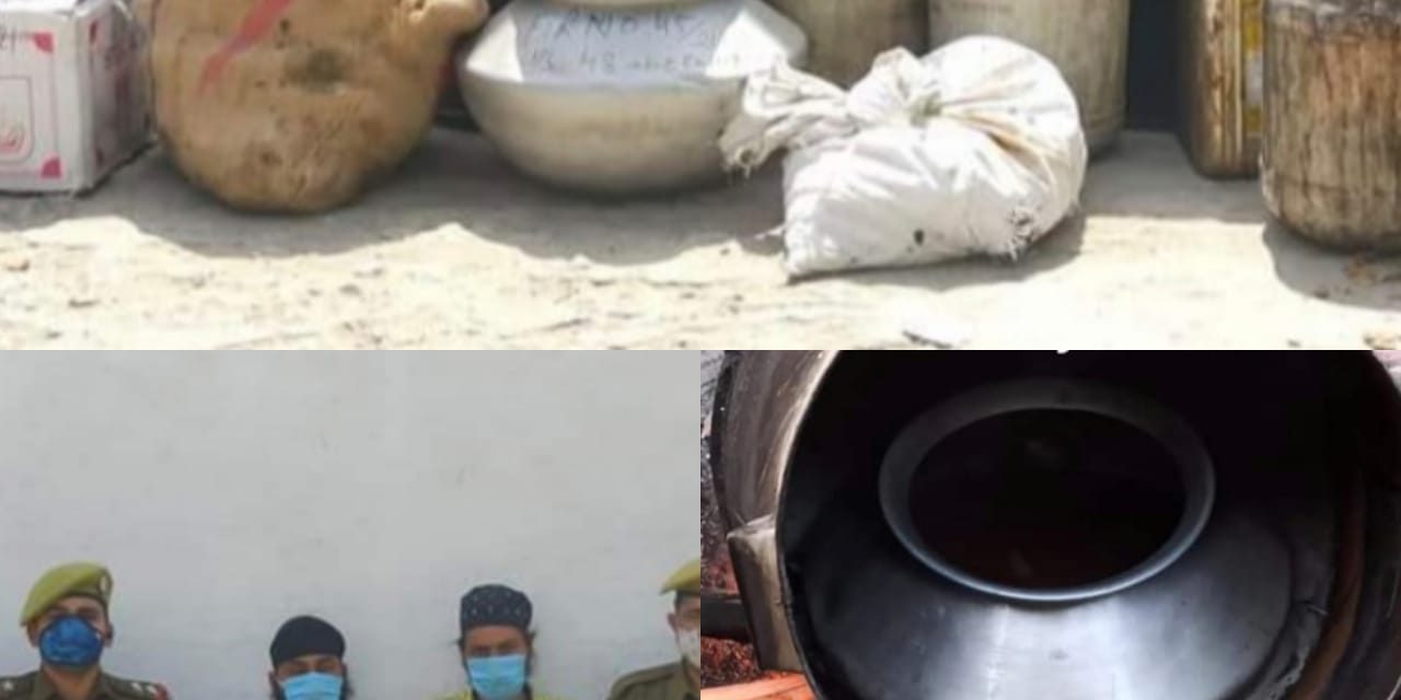 Police arrest two engaged in manufacture of illicit liquor, 800 litres lahan destroyed