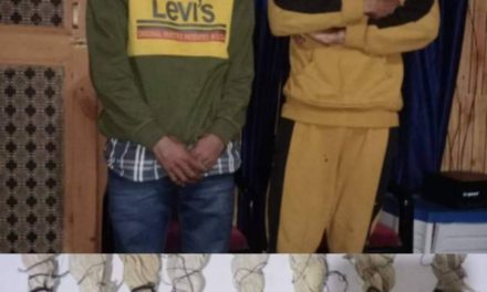 Bandipora police arrested 02 drug peddler in Ajas Sumbal.Contraband substance recovered,FIR registered