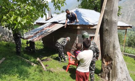 118 BN CRPF Gund continuously extending help to flood victims..