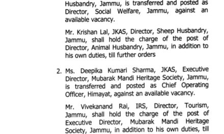 4 JKAS Officers Transferred