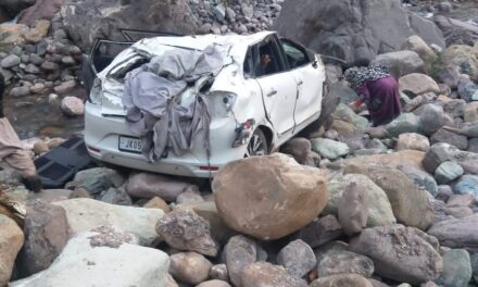 Husband injured, wife escapes unhurt in road accident in Uri