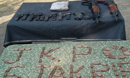 2 AK-47 Rifles, 4 Pistols Recovered; ‘OGW’ Apprehended in Kupwara