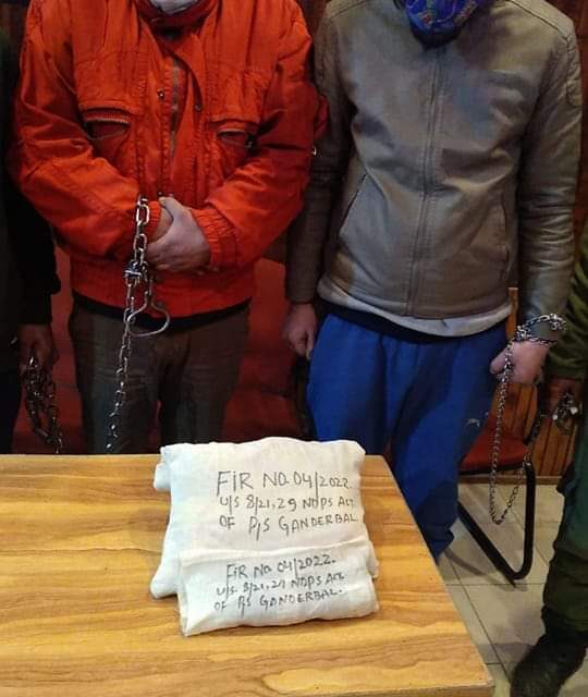 Two Drug Peddlers arrested in Ganderbal:Police