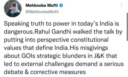 Issues related to J-K raised by Rahul Gandhi in Parliament demand serious debate: Mehbooba