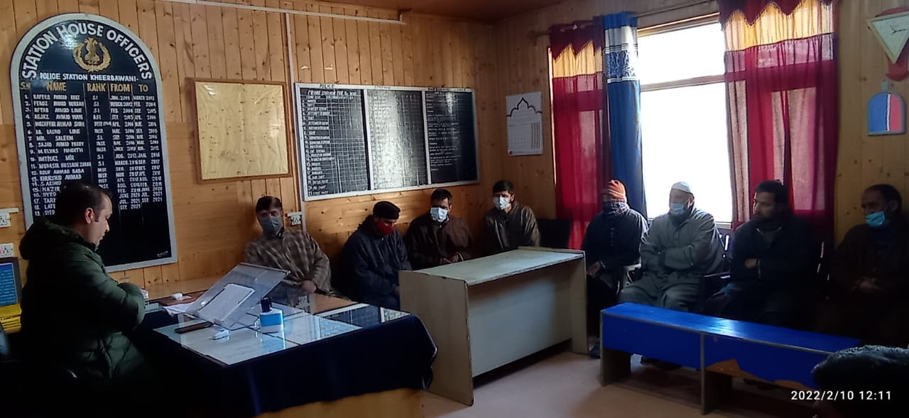 Ganderbal Police Organised PCPG meeting at PS Kheerbawani