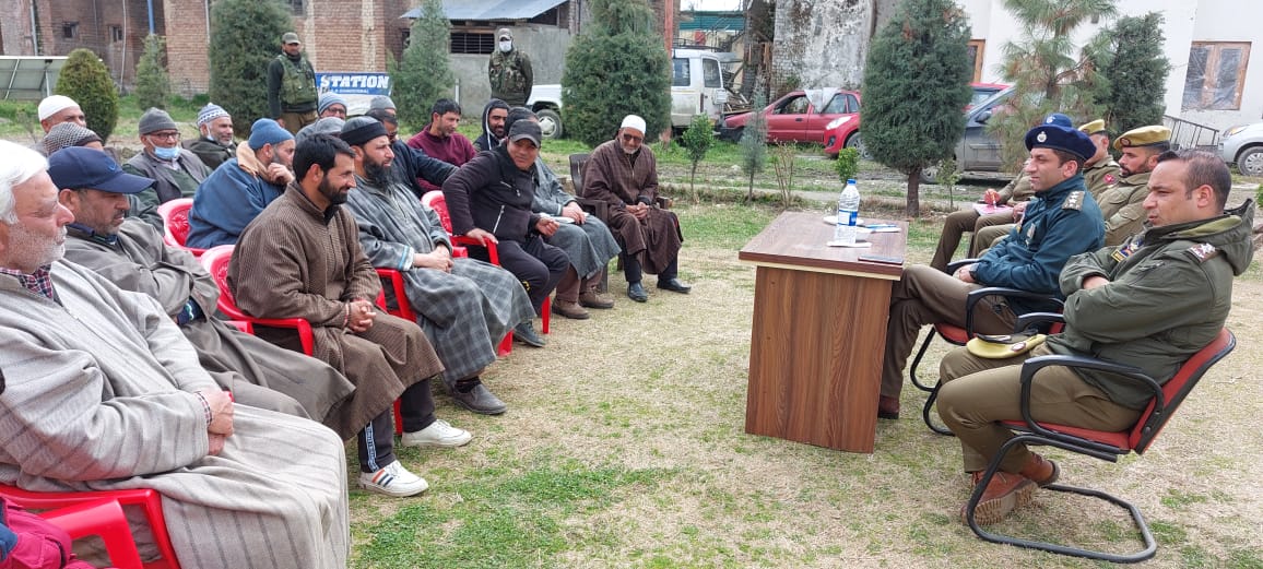 Ganderbal Police facilitated PCPG meeting at Police station Kheerbawani