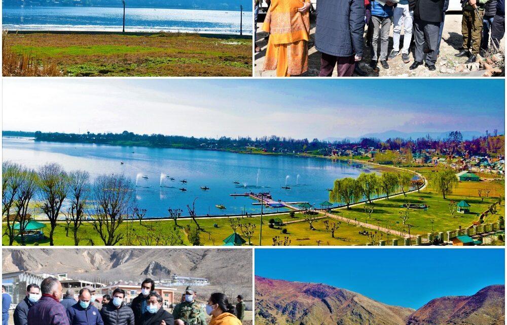 Principal Secretary H&UDD and Div Com Kashmir takes extensive tour of Manasbal lake