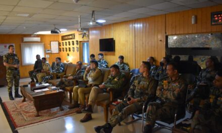 Joint Security review meet regarding SANJY 2022 held in Manasbal;DIG CKR, Commander 3 Sec, DIG CRPF, Other security officers attended