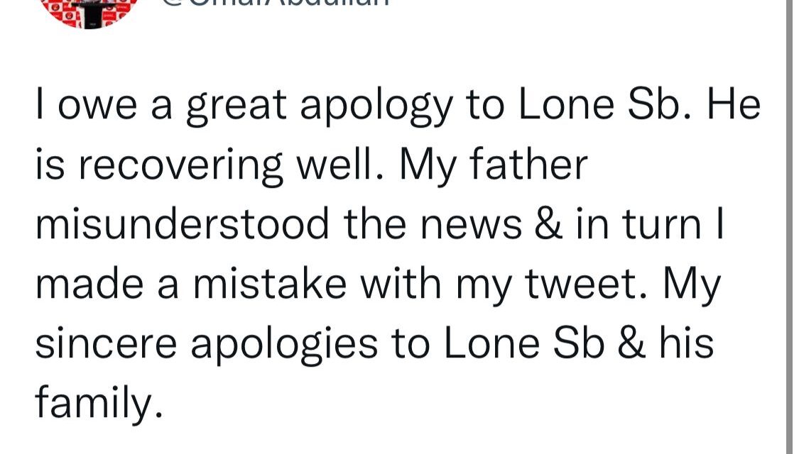Omar Abdullah Mistakenly Declares MP Akbar Lone Dead on Twitter;‘I owe a great apology to Lone Sahab. He is recovering well’