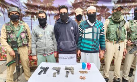 Police Arrests 3 LeT Militants, Associate For Sarpanch’s Killing In Pattan;3 pistols, 2 grenades and other arms and ammunition recovered