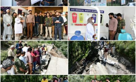 DC Ganderbal inspects restoration work in Baba canal near Kachnambal;Takes Surprise Inspection of SDH Kangan