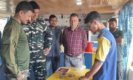 Commandant 115BN CRPF visits Atal Trinking Lab at HKMC educational institution Manigam and interacted with students