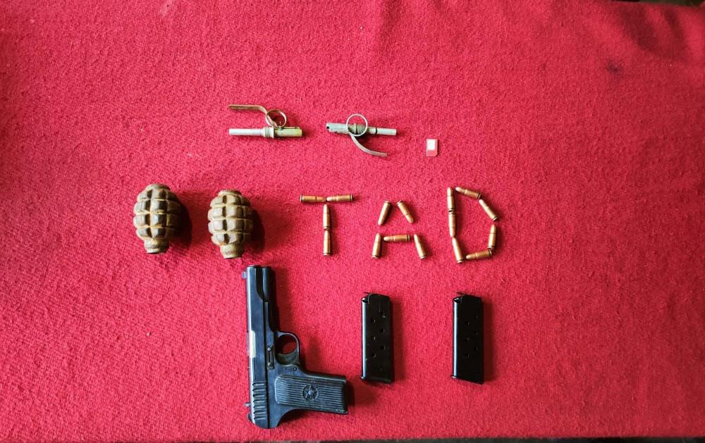 Police, army recover pistol, 2 grenades in Karnah Kupwara