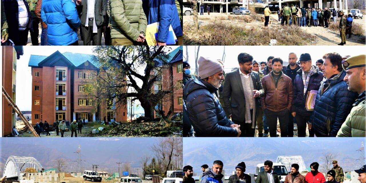 DC Gbl inspects progress of work on Transit Accommodation at Wandhama