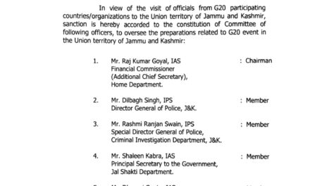 Govt Forms High-Level Committee To Oversee Preparations Regarding G20 Event In J&K
