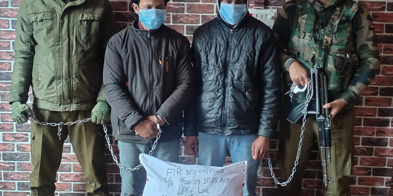 Ganderbal police arrested two more drug peddlers, contraband substance recovered from their possession