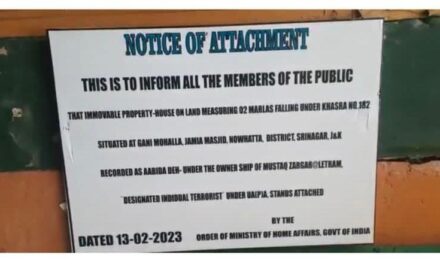 NIA Attaches Al-Umar Chief Mushtaq ‘Latram’s’ House In Nowhatta Srinagar