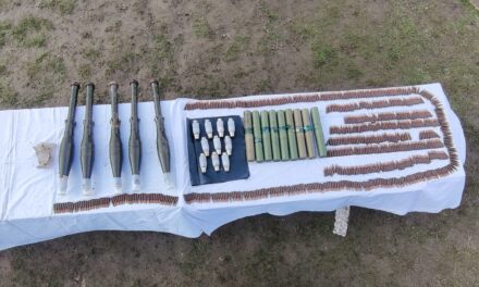 Huge Cache of Arms and Ammunition Recovered In Haphruda Woods Of Handwara