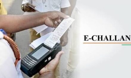 Traffic Police challans a traffic cop for riding on a two-wheeler without a helmet