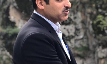 Executive Engineer PMGSY Ganderbal greets people on Eid-Ul-Adha