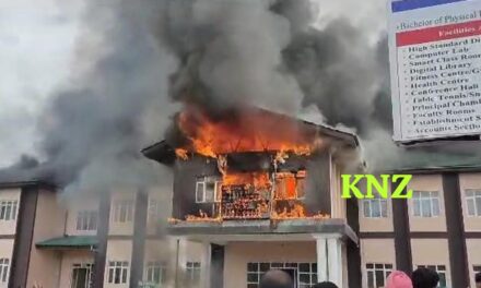 Massive Fire breaks out in Physical Education College Gadoora Ganderbal