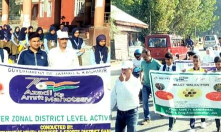 DC Ganderbal flags-off Millet Walkathon from Mini-Secretariat