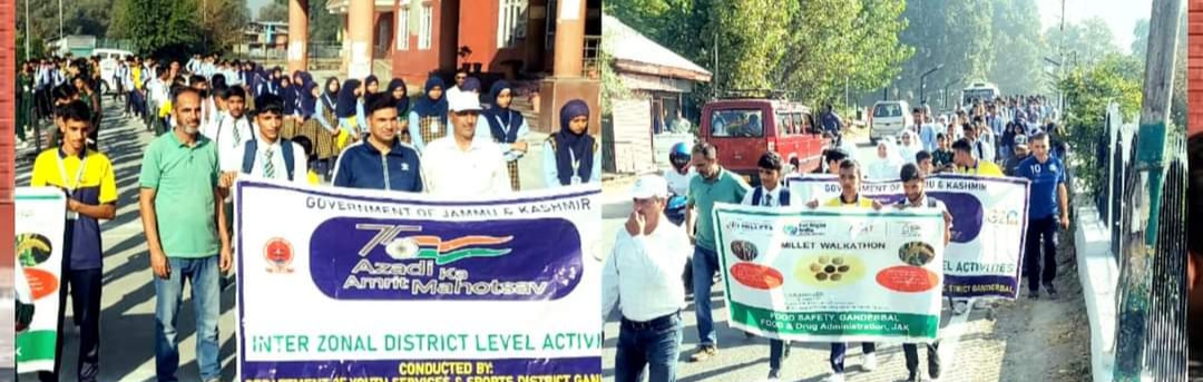 DC Ganderbal flags-off Millet Walkathon from Mini-Secretariat