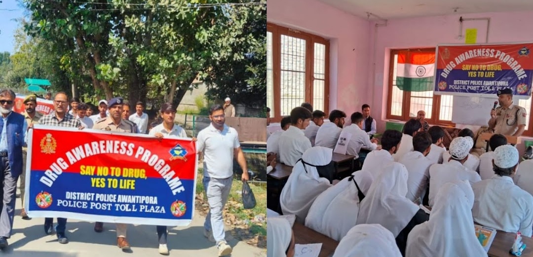 Police organizes awareness programme/rally against drug abuse in Awantipora