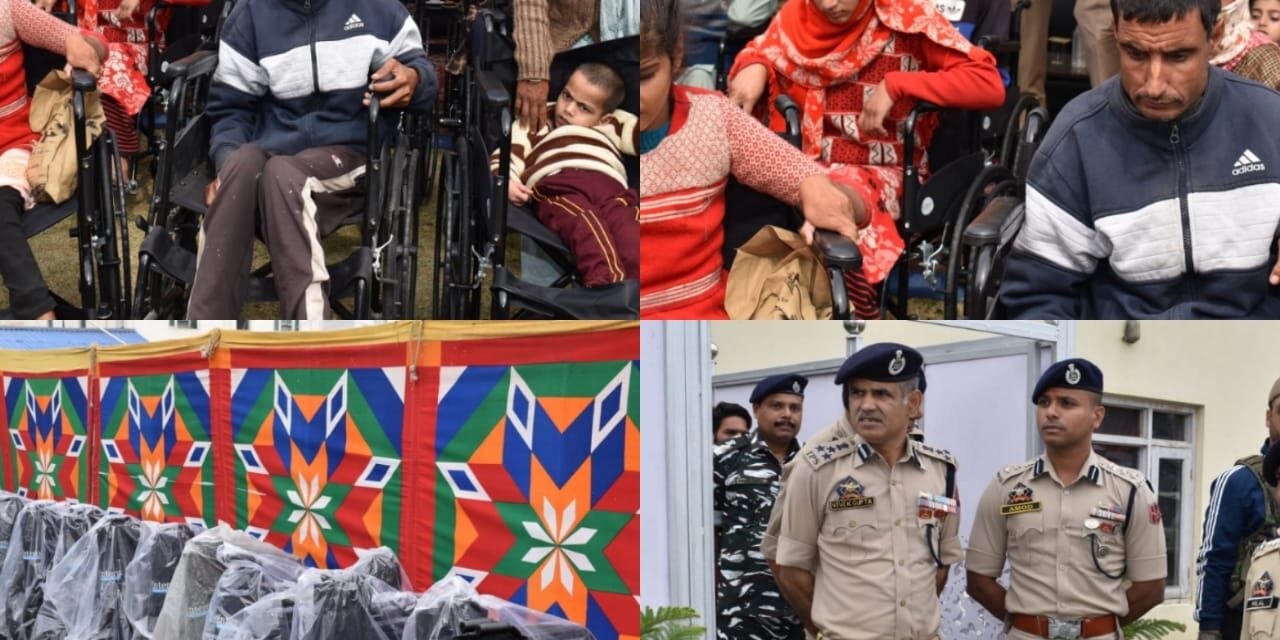 DIG NKR Baramulla distributes wheelchairs among specially-abled persons