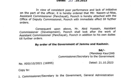 Minor Reshuffle in Police Department; Vinod Kumar Is New SSP Jammu