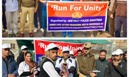 SSP Anantnag Flagged off Marathon “RUN FOR UNITY” At Anantnag.