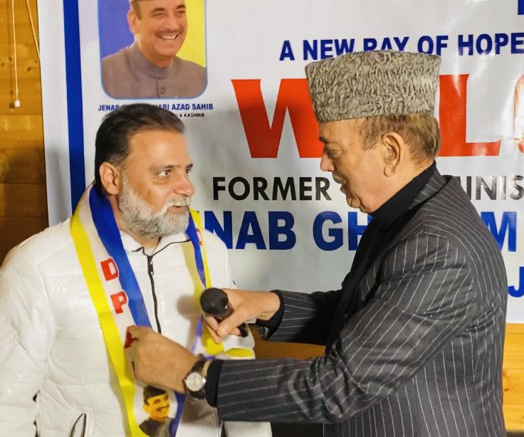 Mehbooba Mufti’s cousin Sarwar Mufti joins GN Azad-led DPAP in Anantnag