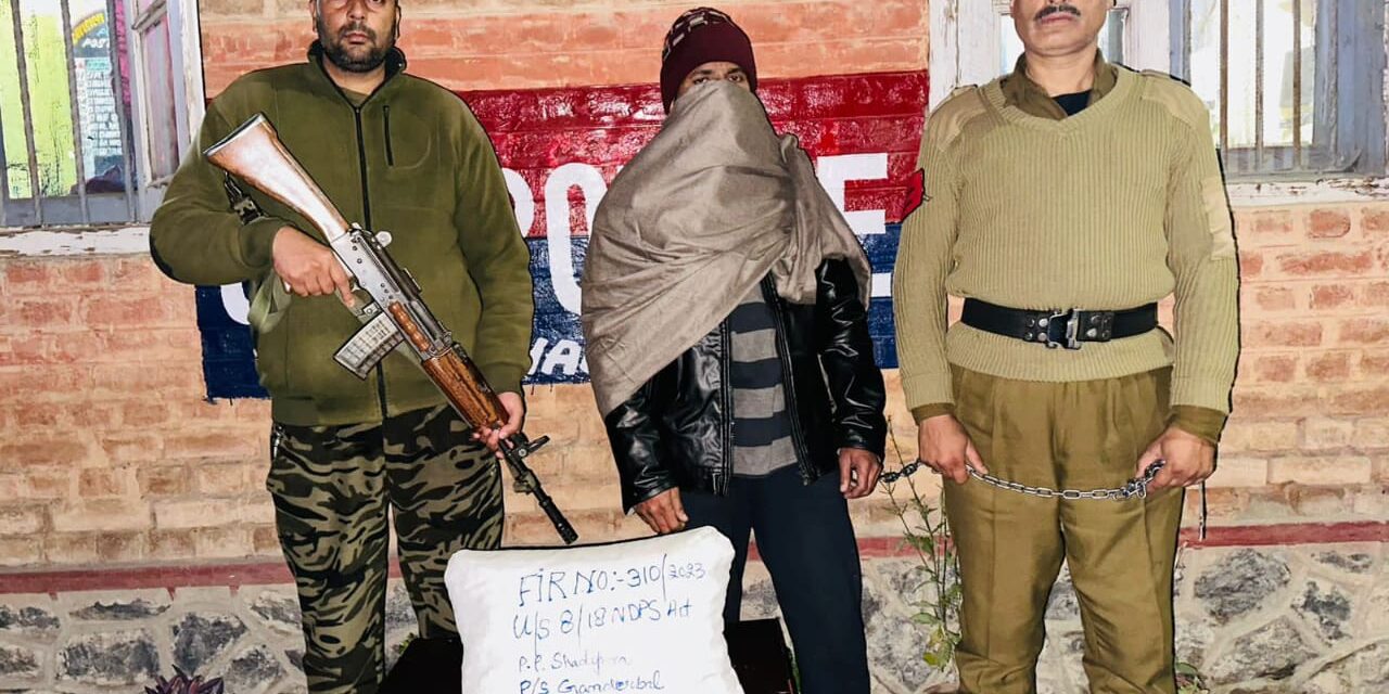 Drug Peddler Arrested at Shadipora;contraband substance recovered:Police