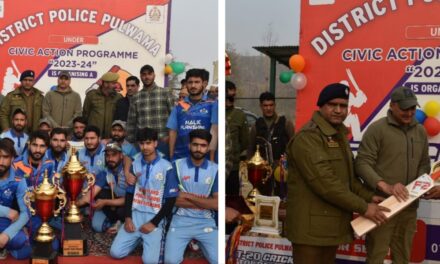 Cricket tournament concludes in Pulwama;Newa Cricket Club lifts trophy