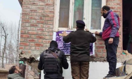 Police attach property of militant associate in Central Kashmir’s Budgam